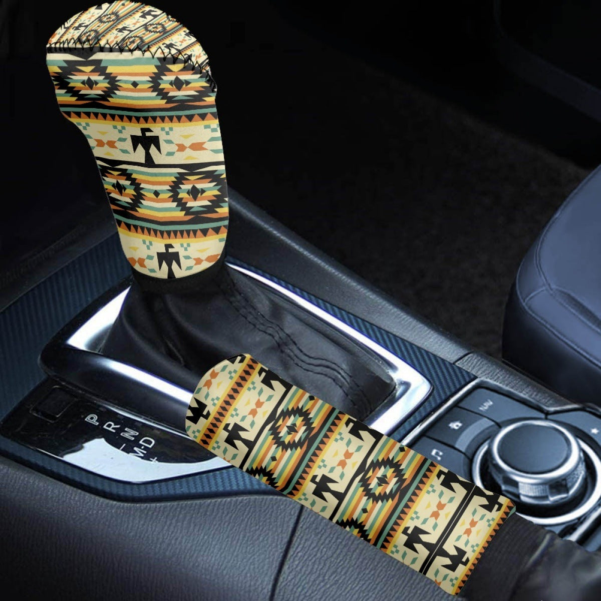 Wholesale Polyester Aztec Car Gear Lever Cover